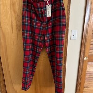 Red Plaid Trousers